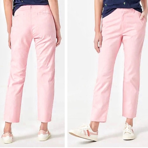 NWT J.Crew Slim Boyfriend Chino Pants In Pink Size 35 - Picture 2 of 8